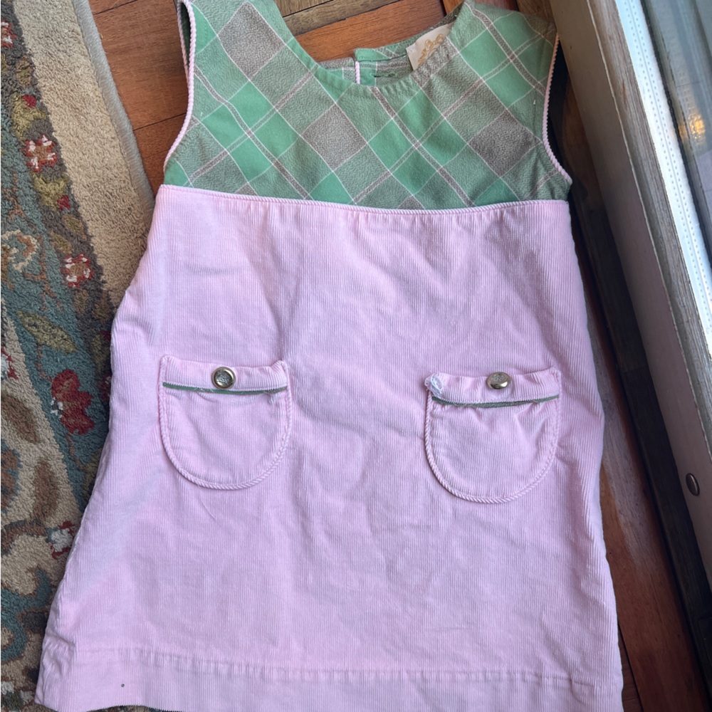 The Beaufort Bonnet Company Green and Gray Plaid Dress